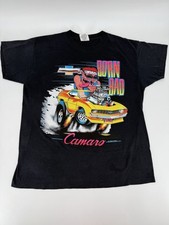 Camiseta Vintage SSI Label CAMARO "Born Bad" Chevrolet Preta Grande Ponto Único comprar usado  Enviando para Brazil