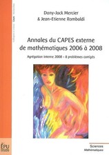 Annales capes externe d'occasion  France