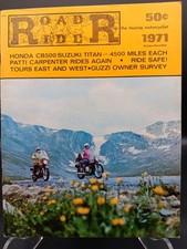 ROAD RIDER OCT/NOV 71 Hon CB500 Four Suz 500 Titan Harley-Davidson anúncio desdobrável , usado comprar usado  Enviando para Brazil