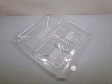 Bandeja de servir quadrada modular vintage transparente Lucite/plástico 3 espaços retrô década de 1970?, usado comprar usado  Enviando para Brazil