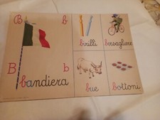 Cartoncino vintage alfabetiere usato  Baschi