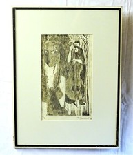 Woodcut print bass for sale  BOGNOR REGIS