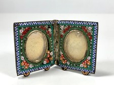 Mini moldura antiga bi dobrável micro mosaico jardim de flores floral Itália comprar usado  Enviando para Brazil