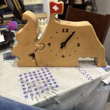 Wood clock elephant for sale  LONDON