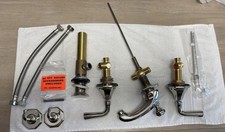 P.E. Kit de bacia de luxo Guerin e ganchos de roupão combinando níquel polido ($4900 novo) comprar usado  Enviando para Brazil