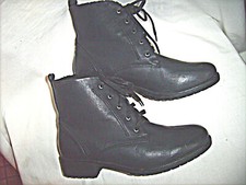 Schwarze stiefeletten schnürs gebraucht kaufen  Deutschland