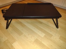 Escritorio/mesa para computadora portátil de cama. Ajuste giratorio de bandeja de cama para computadora portátil/tableta y portavasos segunda mano  Embacar hacia Mexico