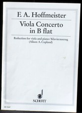 Partition / Score Hoffmeister Viola concerto B flat viola/piano Schott 11247 EX comprar usado  Enviando para Brazil