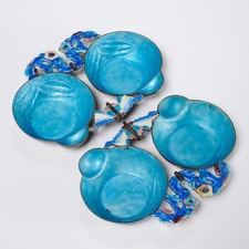 Lote de 2 tigelas dobrável articuladas esmalte azul cloisonne prata chinesa, usado comprar usado Lote de 2 tigelas dobrável articuladas esmalte azul cloisonne prata chinesa, usado comprar usado  Enviando para Brazil