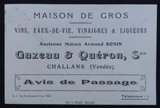 Challans carte visite d'occasion  Nantes-
