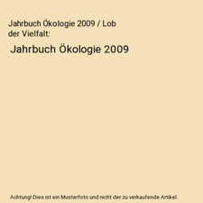 Jahrbuch ökologie 2009 gebraucht kaufen  Trebbin
