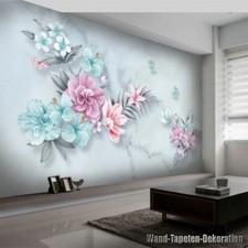 Usado, Vlies Fototapete Wandtapete Wandbilder Blumen Schmetterlingen im Marmo 9116 comprar usado  Enviando para Brazil