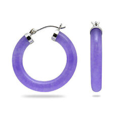 Usado, Brincos pendurados de argola de prata esterlina 925 de jade lavanda natural da moda feminina comprar usado  Enviando para Brazil