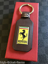 Chaveiro Ferrari de couro genuíno marca registrada GT marrom super RARO 270034910, usado comprar usado  Enviando para Brazil