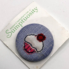 Cupcake fabric badge for sale  BRIDLINGTON
