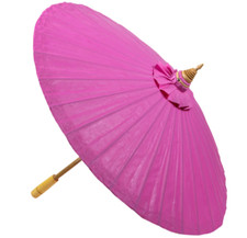 34" Tajski buddyjski parasol parasol Ręcznie robiony różowy olejowany ręcznie robiona bambusowa rama na sprzedaż  Wysyłka do Poland