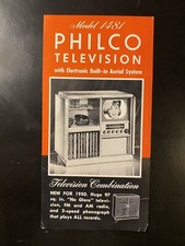 1950 Modelo 1481 Combo Tv Televisão Philco Sem Brilho Rádio Fonógrafo Ad Litografia comprar usado  Enviando para Brazil