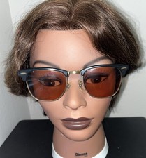 Óculos de sol RAYBAN B&L USA CLUBMASTER W1115 prescrição década de 1980 preto-dourado comprar usado  Enviando para Brazil