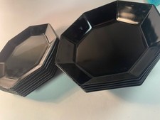 Lot assiettes noires d'occasion  Nancy-