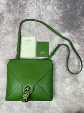 Bolsa tiracolo envelope DELVAUX Bruxelles 1997 feita à mão na França couro verde comprar usado  Enviando para Brazil