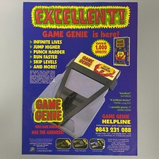 GAME GENIE AMPLIFICADOR DE VIDEOGAME NINTENDO FAMICOM 1992 VINTAGE ANÚNCIO RETRÔ comprar usado  Enviando para Brazil