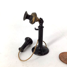 Usado, Casa de bonecas miniatura telefone antiquado movimento de metal 2" comprar usado  Enviando para Brazil