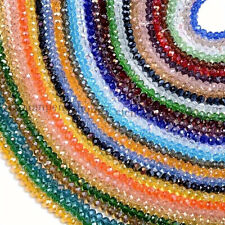Atacado Multicolorido Vidro Cristal Facetado Rondelle Espaçador Contas Soltas 15"" comprar usado  Enviando para Brazil