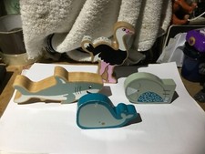 Wooden animals toys for sale  HARLOW