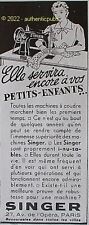 Publicite singer machine d'occasion  Cires-lès-Mello