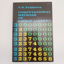 Computational Methods of Linear Algebra Book V. N. Faddeeva Math Paperback comprar usado  Enviando para Brazil