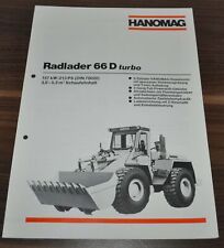 1986 Hanomag Ładowarka kołowa 66D turbo Wheel Loader Brochure Broszura na sprzedaż  PL