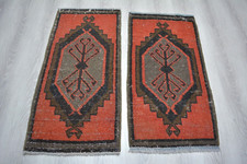 Tapete vermelho antigo feito à mão, 1,5x3,1 pés, tapete geométrico turco, tapete vintage pequeno, comprar usado Tapete vermelho antigo feito à mão, 1,5x3,1 pés, tapete geométrico turco, tapete vintage pequeno, comprar usado  Enviando para Brazil