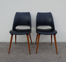Chaises skaï noir d'occasion  Grand-Fougeray