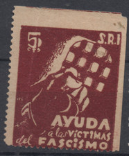 S.R.I. -   Ayuda Victimas Fascismo  5  Cts  Viñeta Republicana   Spain Civil War comprar usado  Enviando para Brazil