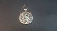Garrafa antiga indo-persa Chatelaine prata esterlina perfume com turquesa 23g comprar usado  Enviando para Brazil