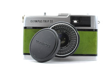 [QUASE PERFEITO] Bandeira vermelha funciona couro verde coberto OLYMPUS Trip 35 40mm F2.8 35mm, usado comprar usado  Enviando para Brazil