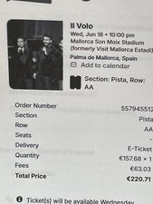 Volo concert ticket for sale  Kirkland