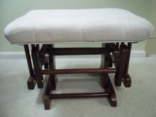 Upholstered white ottoman for sale  East Moline
