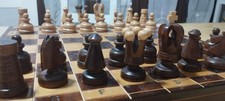 Scacchiera legno intagliata usato  Lecce
