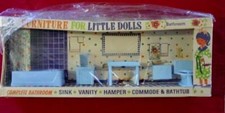 JUEGO DE BAÑO SELLADO 1967 - Muebles para muñecas pequeñas de Loral #80601 segunda mano  Embacar hacia Mexico