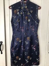 Navy chinese cheongsam for sale  LEAMINGTON SPA