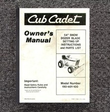 Operator parts manual for sale  Addison