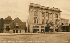 Cartão postal c1910 Chico California Public Library Majestic Theater Mitchell 25-720 comprar usado  Enviando para Brazil