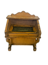 MINIATURA ANTIGA G.A. MESA DE MADEIRA PRETA PARA CASA DE BONECAS COM ETIQUETA ORIGINAL comprar usado  Enviando para Brazil