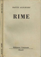 Rime. dante alighieri. usato  Italia