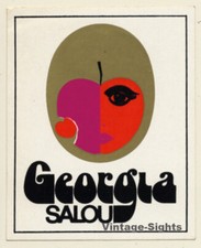 USA: Georgia Salou / Great Graphic Design (Vintage Self Adhesive Luggage Label / comprar usado  Enviando para Brazil