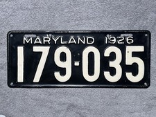 1926 maryland license for sale  Wylie