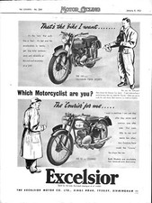 1953 advert excelsior for sale  SIDCUP