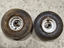 Pneus e aros lubrificáveis vintage 4.10/3.50-4 dentes de serra (furo de eixo de 5/8 pol.) - 1 par comprar usado  Enviando para Brazil