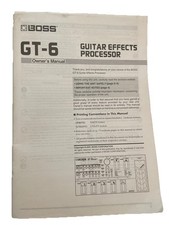 Boss GT-6 processador de efeitos de guitarra manual do proprietário muito bom com lista de patches, usado comprar usado  Enviando para Brazil